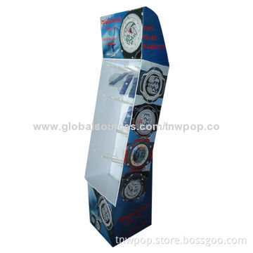 POP cardboard floor display, eco-friendly material and printing/strong, stable, easy to assembleNew
